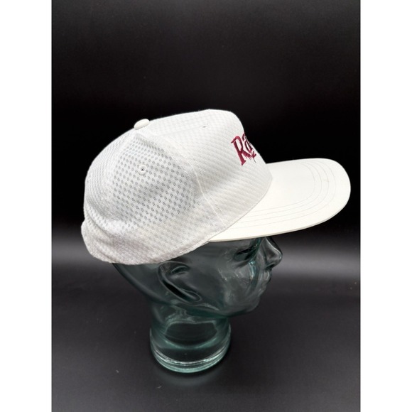 Rawlings Raptor Mesh Snapback Hat White Maroon Embroidery Pro Tag - Picture 6 of 8